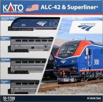 ALC-42 Charger Amtrak Superliner 4 Car Train Pack
