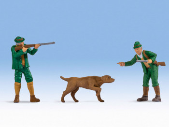 Hunters (2) & Dog Figure Set