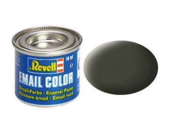 Enamel Paint 'Email' (14ml) Solid Matt Yellowish Olive