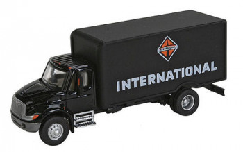 International 4900 Single Axle Box Van Black