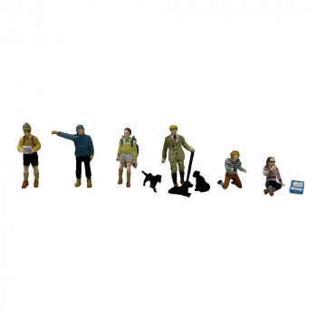 *Hikers & Dog Walkers (6+2) Figure Set