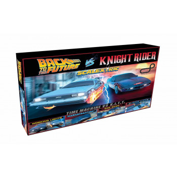 Scalextric 1980s Back to the Future vs Knight Rider Set