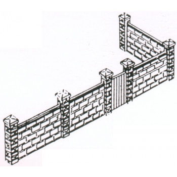 Concrete Block Wall with Gate Kit