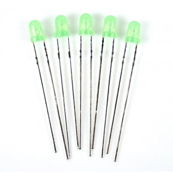 Green 3mm 12v LEDs (5) - Use GM76 Resistors