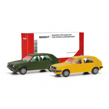 *Minikit VW Golf II 4 Door Set (2) Broom Olive Green/Yellow