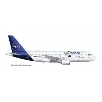 #D# Snapfit Kit Airbus A319 Lufthansa D-AILU Lu (1:100)