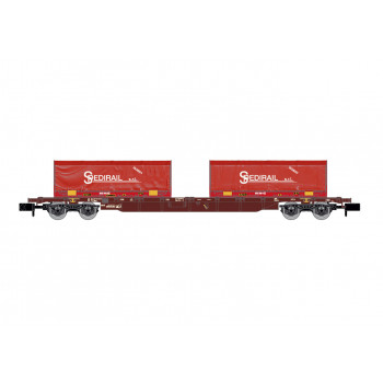 *FS Sgnss Flat Wagon w/2 x22' Spedirail Containers VI