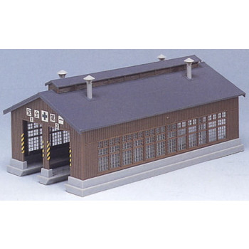 Wooden Double Track Locomotive Shed (Pre-Built)