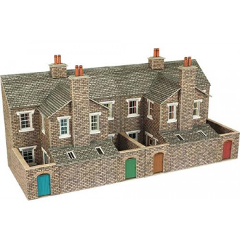 Low Relief Stone Terraced House Backs Card Kit