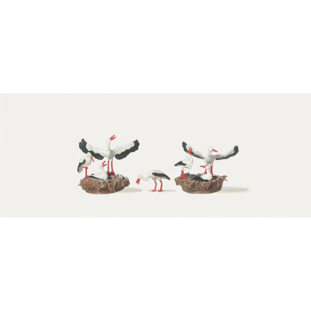Storks with Nests (2) Figure Set