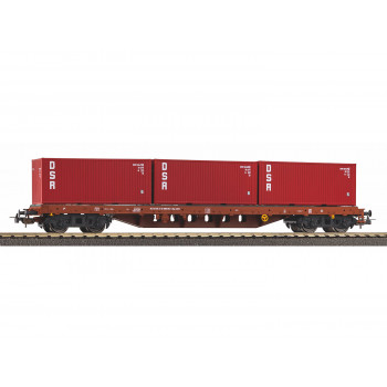 Classic DR Bogie Flat Wagon w/3xContainer Load IV