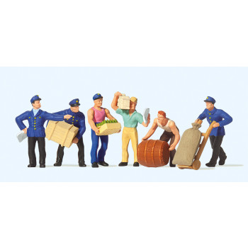 Delivery Men with Loads (6) Exclusive Figure Set