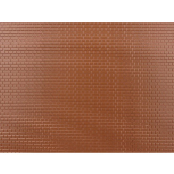 Embossed Plastikard 7mm English Brick Bond Red 300x174mm