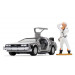 Back to the Future DeLorean and Doc Brown Figure