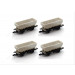 21t Hopper Plain Grey Wagon Set (4)
