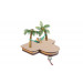 micro-motion Palm Trees with Hammock Scene