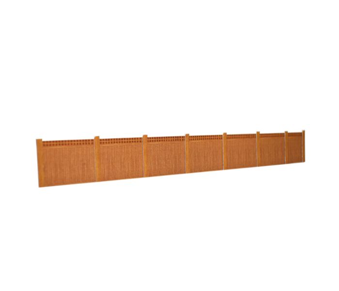 Wooden Fencing Brown with Trellis Top Card Kit