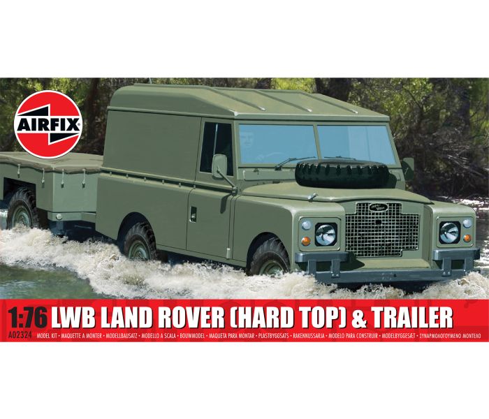 British LWB Landrover Hard Top & Trailer (1:76 Scale)
