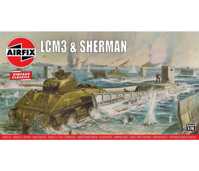 Vintage Classics British LCM3 & Sherman (1:76 Scale)