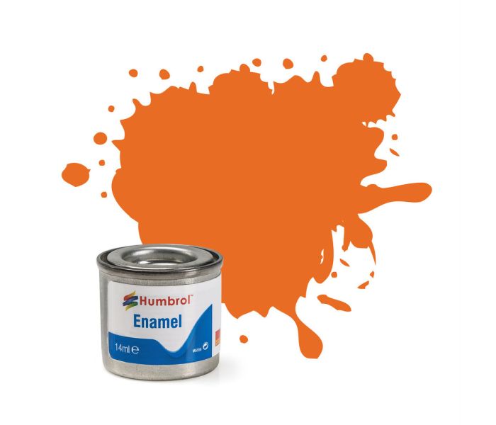 No 46 Orange Matt Enamel Paint (14ml)