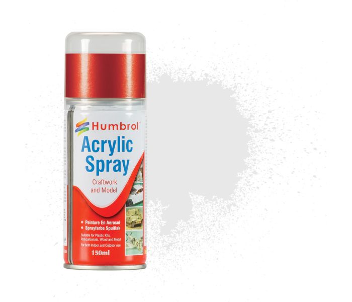 No 34 White Matt Acrylic Modellers Spray (150ml)