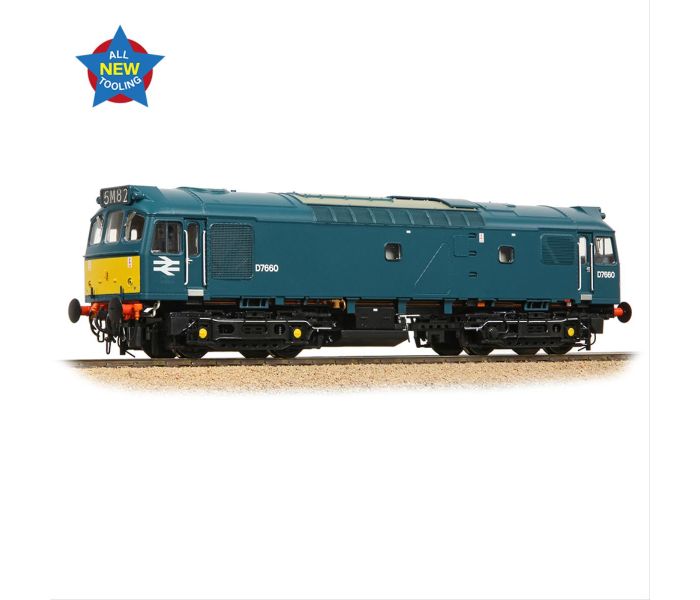 Class 25/3 D7660 BR Blue Small Yellow Panels (DCC-Sound)