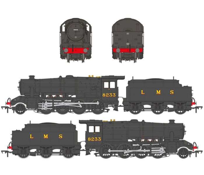 8F Class Riveted Tender 8233 LMS Black
