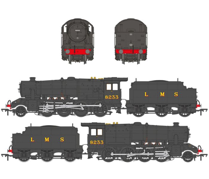 Deluxe 8F Class Riveted Tender 8233 LMS Black (DCC-Sound)