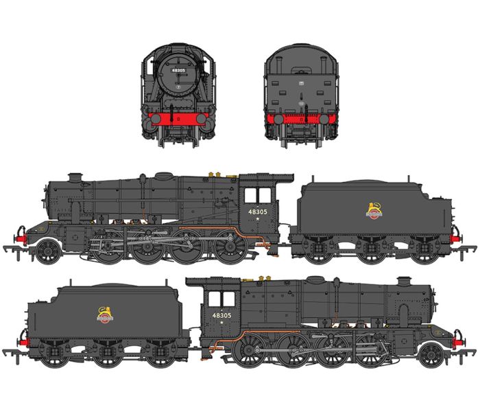 8F Class Riveted Tender 48305 BR Early Black