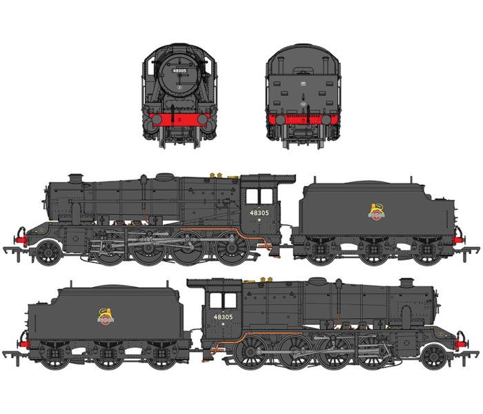Deluxe 8F Riveted Tender 48305 BR Early Black (DCC-Sound)