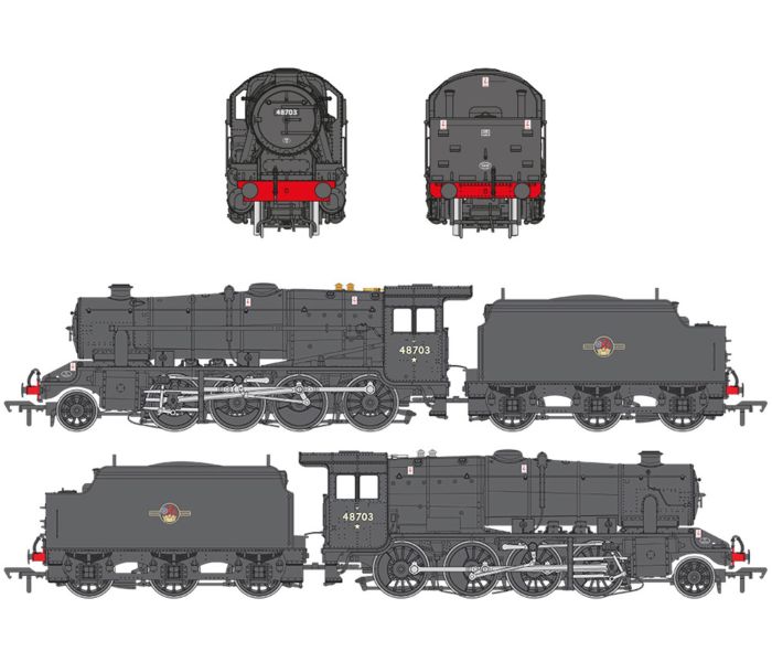 8F Class Riveted Tender 48703 BR Late Black (DCC-Sound)