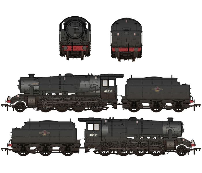 8F Class Riveted Tender 48339 BR Late Black Weathered