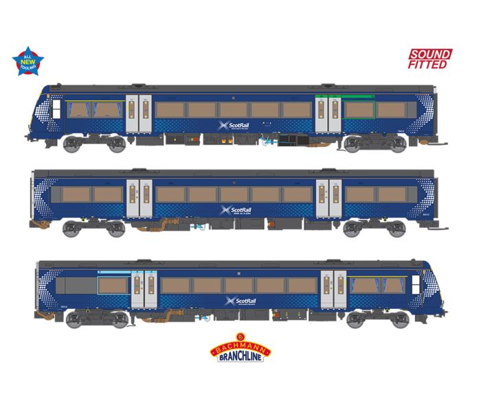 Class 170 412 ScotRail 3 Car DMU (DCC-Sound)