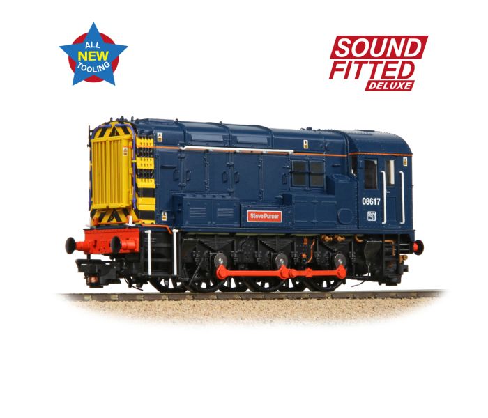 Deluxe Class 08 617 'Steve Purser' BR Blue (DCC-Sound)
