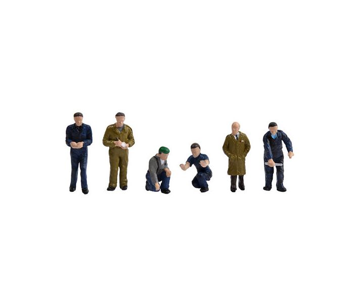 Factory Workers and Foreman (6) Figure Set