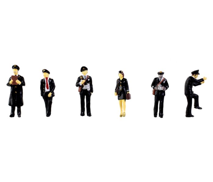 Scenecraft Bus Crews & Inspector (6) Figure Set