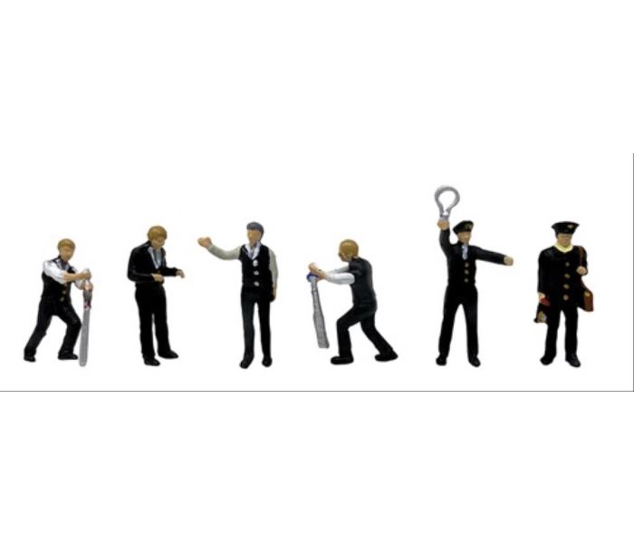 Steam Era Signalling Staff (6) Figure Set