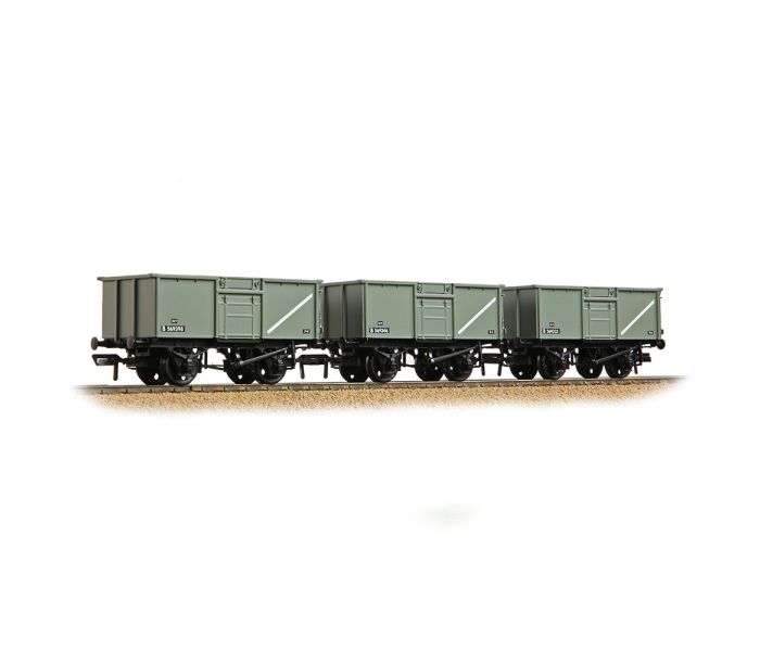 16t Mineral Wagon Top F/Doors Set (3) BR Grey Weathered