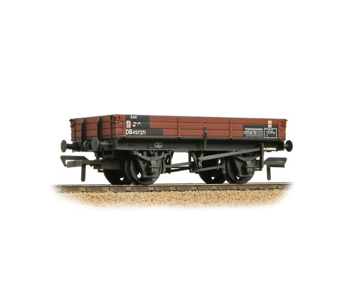 3 Plank Wagon BR Departmental Bauxite DB457271 Weathered