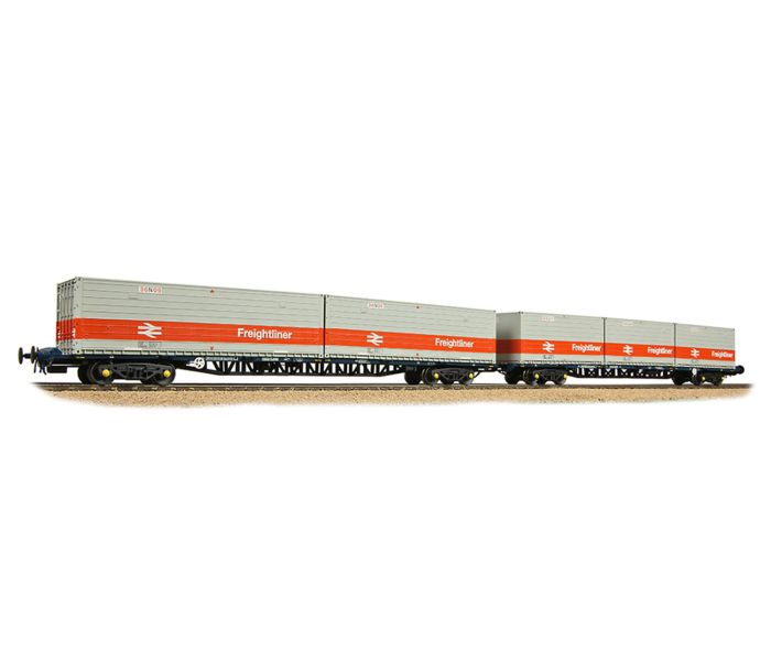 FGA Outer Flats (2) BR Blue w/Freightliner Container Load