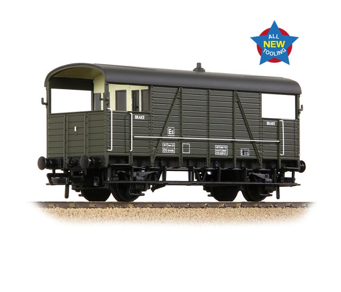 25t 'Dance Hall' Brake Van BR Departmental Olive Green