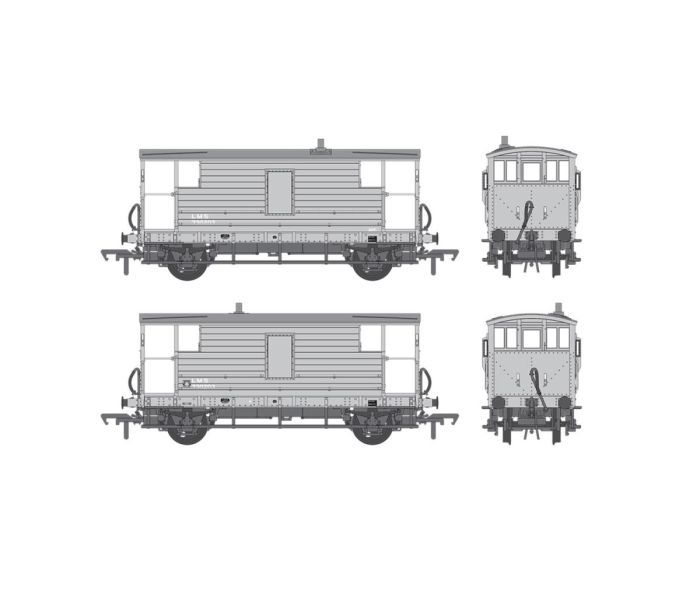 20t Brake Van LMS Grey 730203