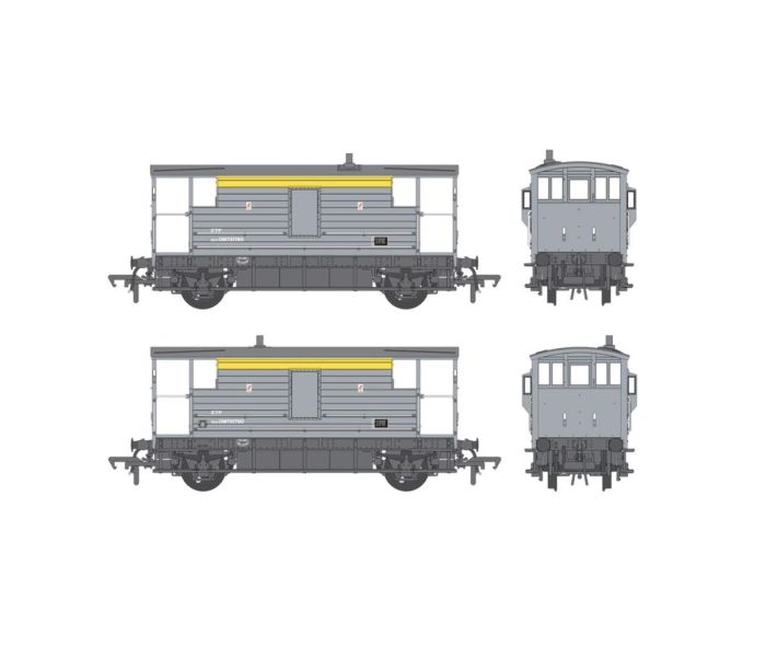 ZTP 20t Brake Van BR Engineers Grey/Yellow DM731790