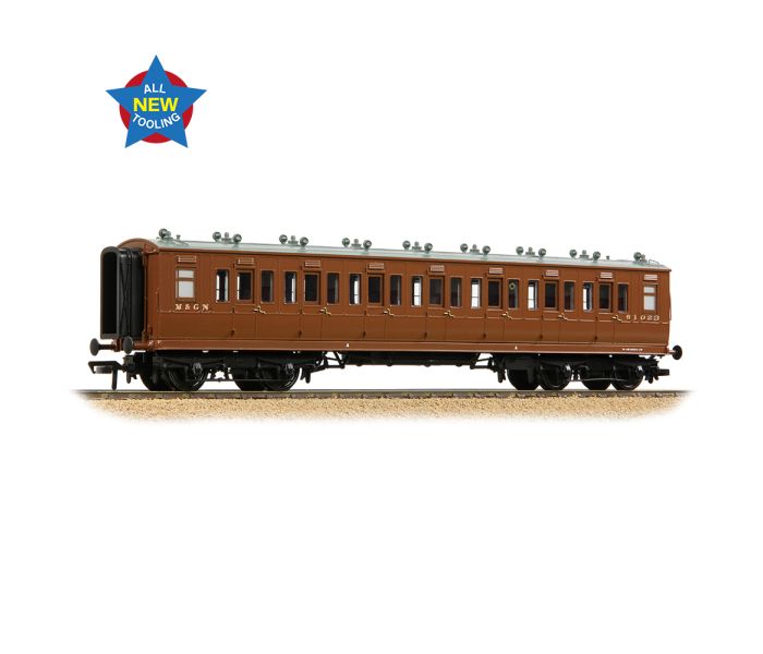 50ft Arc Roof Third Corridor Coach M&GN Brown 81023