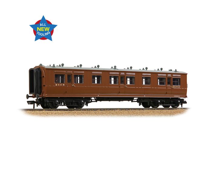 50ft Arc Roof Third Corridor Coach M&GN Brown 81040
