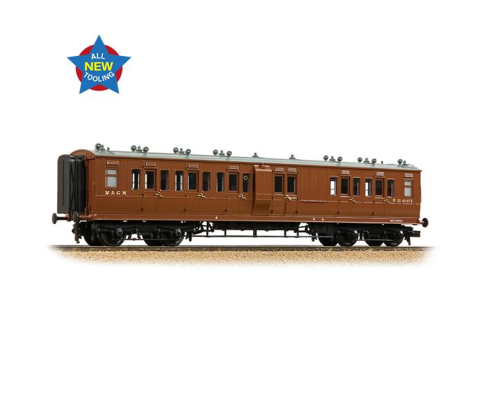 50ft Arc Roof Brake Third Corridor M&GN Brown 82001