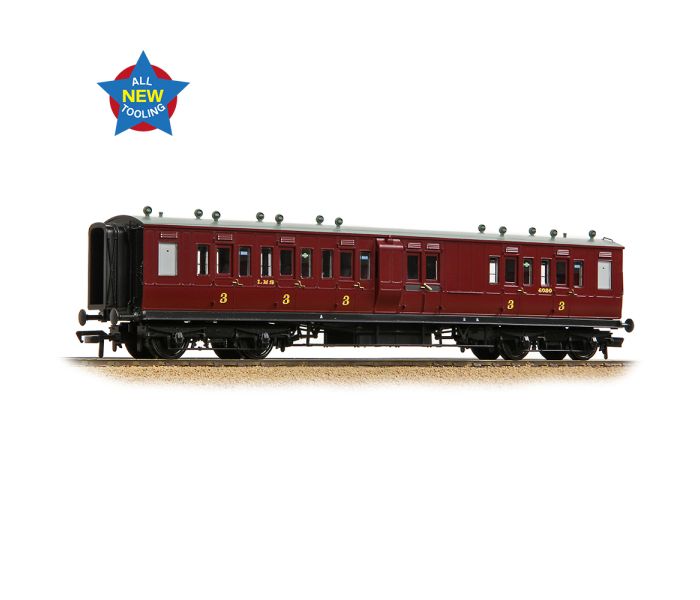 50ft Arc Roof Brake Third Corridor LMS Crimson Lake 6080