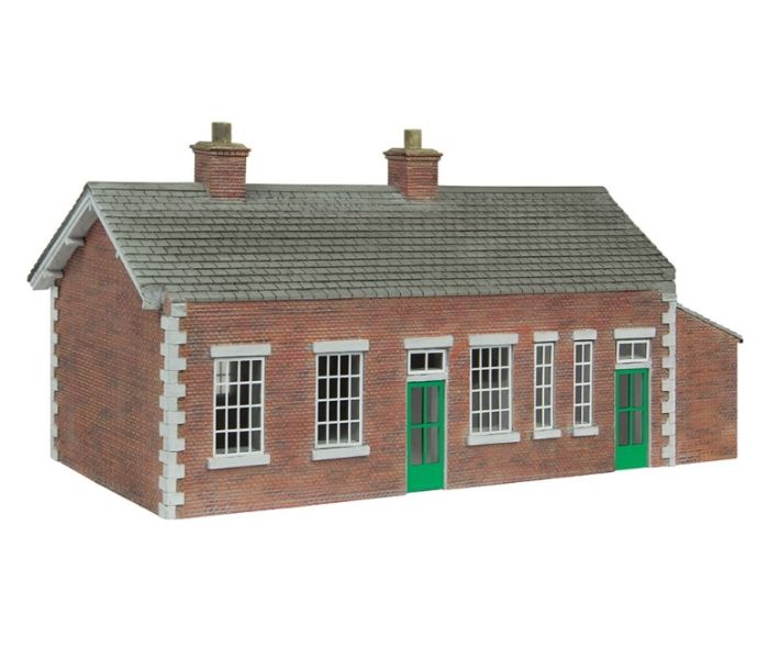 Scenecraft S&DJR Brick Station Green/Cream (Pre-Built)