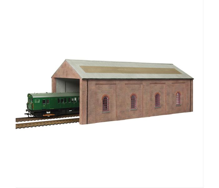 Scenecraft Electric Train Depot Red (Pre-Built)