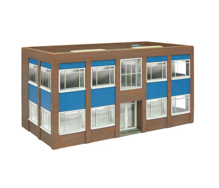 Scenecraft Two Storey Officre Block Blue (Pre-Built)